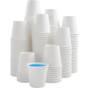 Clawsoff 300 Count 3 oz Bathroom Cups, Disposable Mouthwash Cup, Small White Paper Cups, 3 Ounce Mini Espresso Cups, Ideal for Bathroom, Travel, Picnic