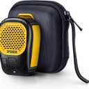 Wearable Outdoor Speaker, Clip-On Wireless Jobsite Pro Water-Resistant Portable Speaker Magnetic, Built-in Mic for Hands-Free Music/Calls, Outdoor Speaker (WS-1-Yellow)