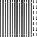 Akenow 51 Pack Deck Balusters for Deck Railing, 36"X1" Heavy Duty Cast Iron Stair Railing, Flat Straight Baluster with Screws, Compatible with Wood & Composite Deck for Porch, Fence, Patio