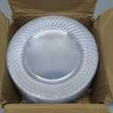 Prestee 100 Pack Clear Plastic Plates for Party - 6.25 Inch Small Round Dessert Plate and Appetizer Platter - Heavy Duty Disposable Plastic Plates for Parties, Weddings, Caterings and Events