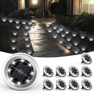 SOLPEX Mini Solar Ground Lights, 10 Pack Solar Lights Outdoor Waterproof, Pathway Lights Solar Powered, Solar Garden Light, Landscape Lighting for Yard Driveway Walkway (Cool White)