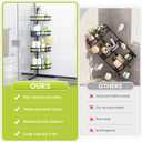 Aitatty Corner Shower Caddy Standing: 4-tier Rustproof Shower Organizer Shelf - Floor Shower Corner Shelf Rack Stand for Bathroom Black
