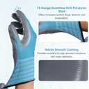 ANDANDA 1/12 Pairs Work Gloves, Strong Grip, Seamless Knit Nylon Nitrile Work Gloves Men Suitable for General Work, Green