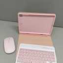 TUNKARMOR Keyboard Case for iPad mini 5 & Mini 4 7.9 inch - with Mouse and Magnetically Keyboard, Case with Pencil Holder for iPad mini 5th / 4th Generation, Auto Sleep/Wake, Pink