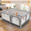 71x59x26 Inches Puppy Playpen with Gate, Dog Playpen for Puppies or Small Dogs, Sturdy Safety Dog Fence Pet Playpen with Thickened Fabric, High-Strength Nylon Wire Mesh for Indoor & Outdoor,Washable