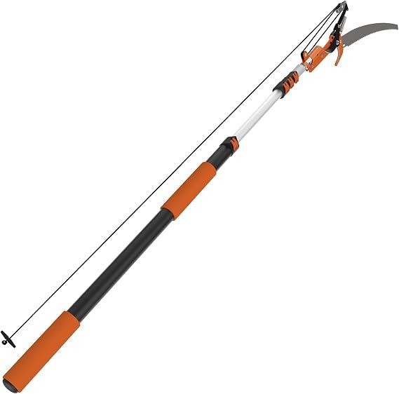 SISUPASSIE 26FT Reach Tree Trimmer, Telescoping Pole Saw with 5-20FT Extension Pole, Manual Tree Pruner Extendable for Yard, Garden, Patios