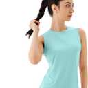 Women's Open Back Workout Tops - Sleeveless Yoga Tank Tops for Women, Moisture-Wicking Athletic Shirts for Running (Blue, S)