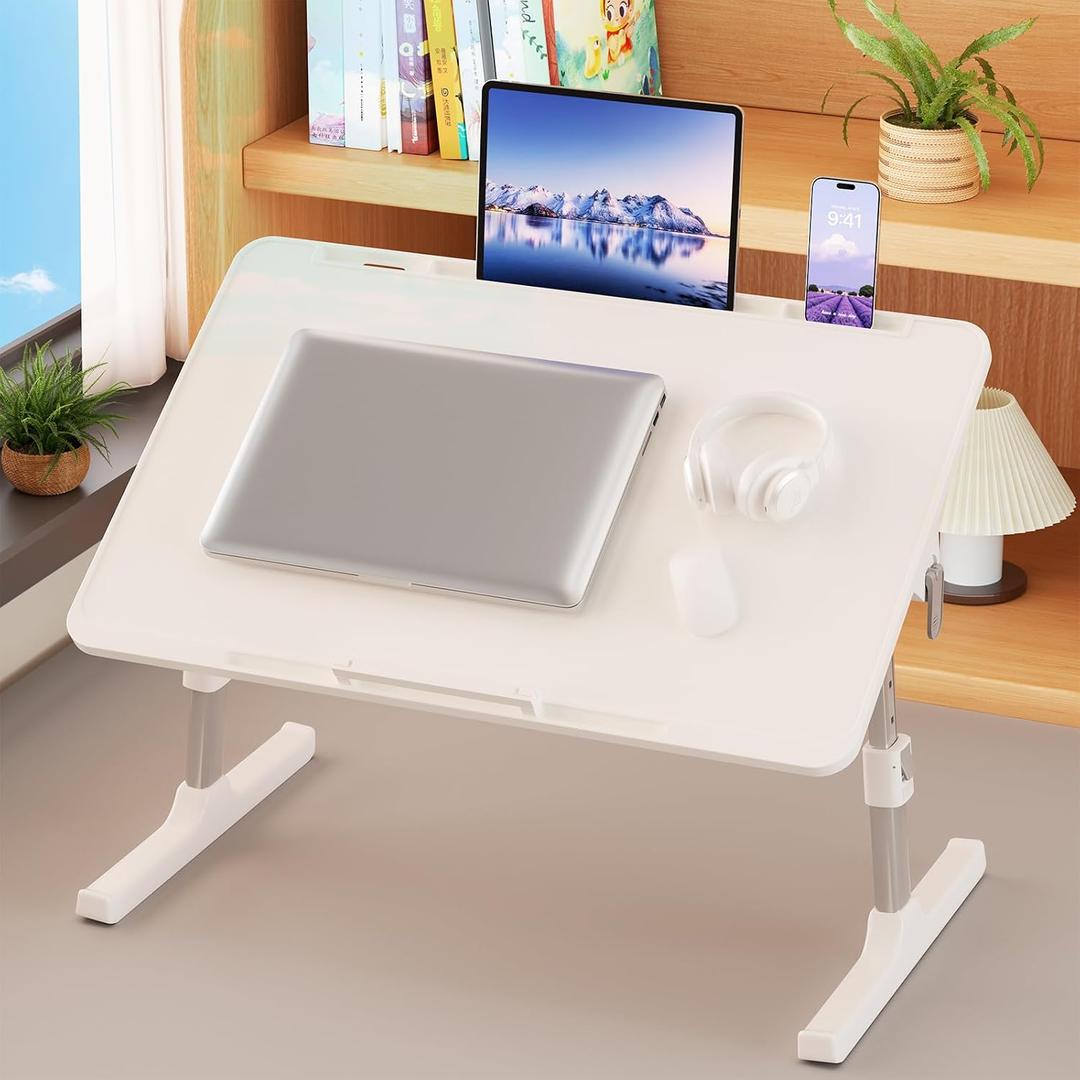 Adjustable Lap Desk, Foldable Laptop Desk for Bed, X-Large Lap Table