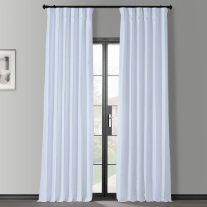 Off White Blackout Vintage Textured Faux Dupioni Curtain (1 Panel)