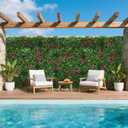 Yangrass Artificial Grass Wall Panels with Mint Leaves,6pcs 20"x20"(17sqft)