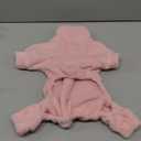 Fuzzy Dog Pajamas Turtleneck Pet Clothes Warm Soft Cozy Lightweight Pet Pjs Dog Sweaters for Small Dogs(Pink-S/M)