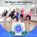 CD Player Portable Bluetooth Rechargeable: CD Players for Home with 1800mAh Kegaudio Desktop Wall CD Player with Speakers Music Player CD Boombox FM Radio USB Remote Control