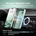 Magnetic for iPhone 15 Case, Compatible with MagSafe, [Screen Protector + Full Camera Protection], Silicone Shockproof Anti-Scratch Protective Phone Case for iPhone 15 6.1", Mint