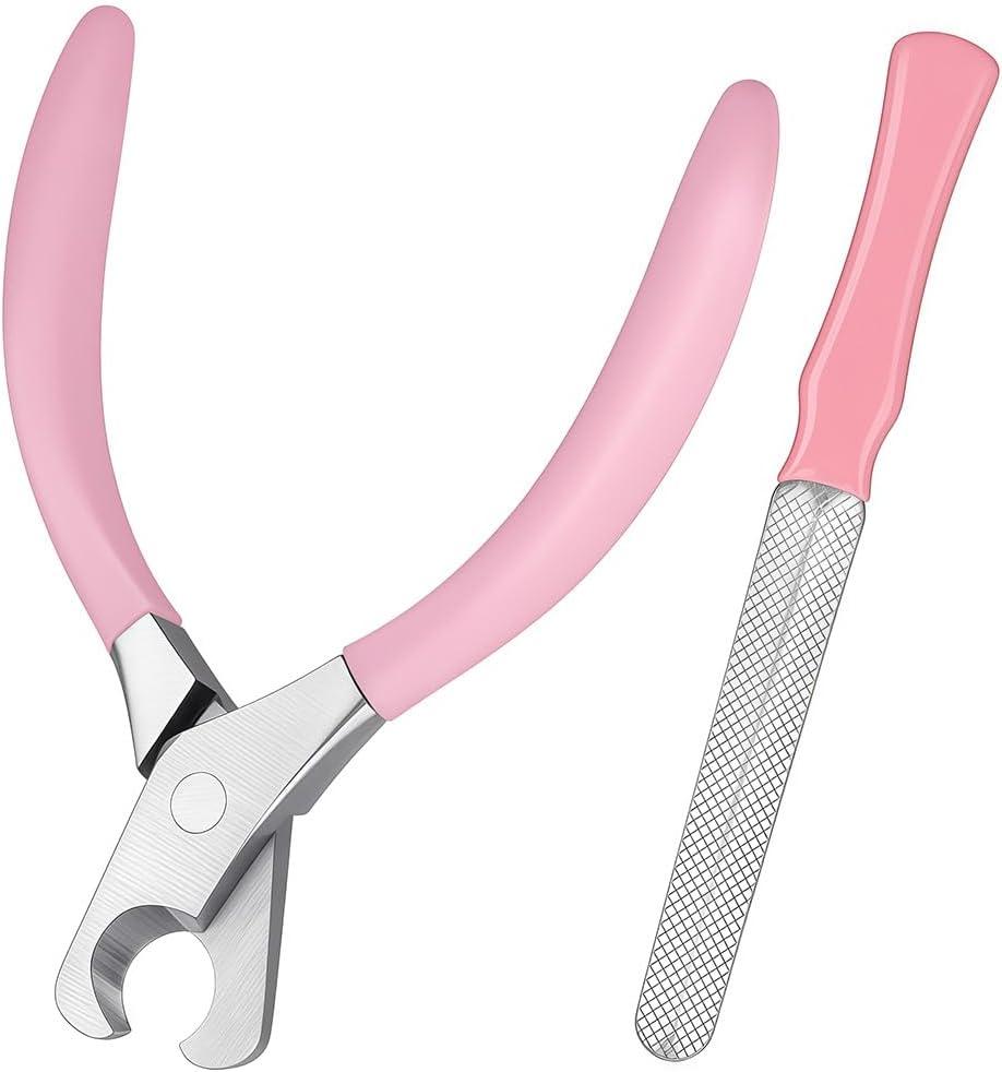 Large Dog Nail Clippers Wide Jaw Opening Heavy Duty Dog Nail Trimmer Cat Claw Clippers (Pink)