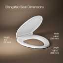 KOHLER 4733-RL-0 Glenbury ReadyLatch Quiet Close Elongated Toilet Seat, Soft Close Toilet Seats, White