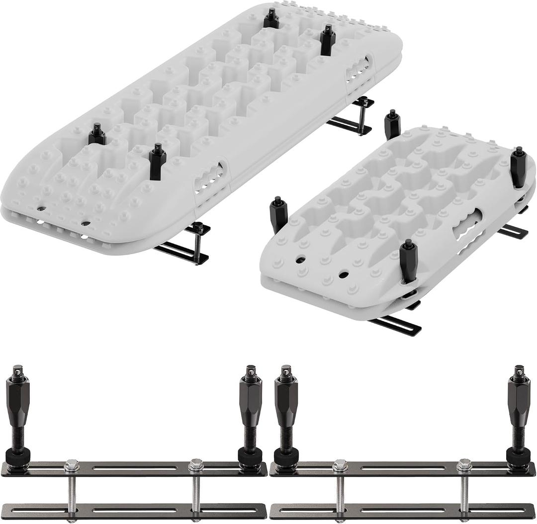 ALL-TOP Recovery Board Mount Kit, Universal Bracket for Traction Tracks, Adjustable DIY Lockable Pin Set for Roof Rack, Crossbar & Cargo Basket