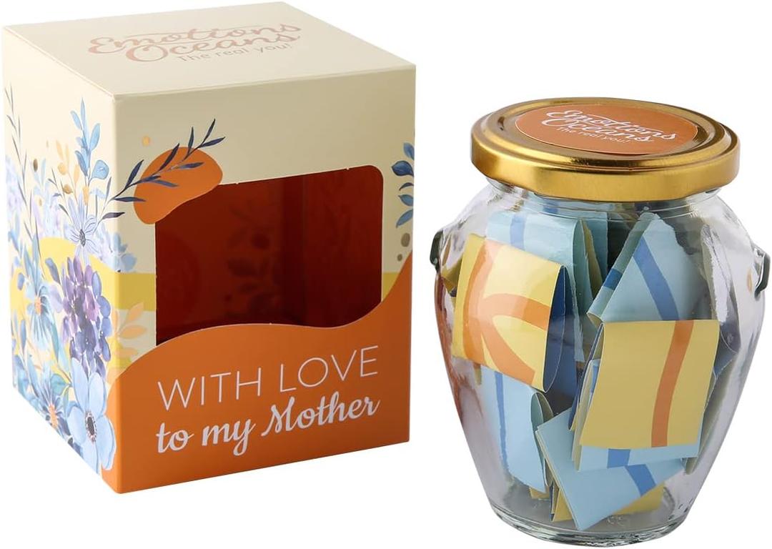With Love to my Mother Jar - Best Gift for Mom, Mother, Grandmother, Meemaw - Kind Notes in a Jar, Message in a Bottle Gift for Birthday, Christmas or Mother's Day