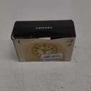 Timelink Crosley Vintage Art Deco Analog Alarm Clock, Quiet No-Ticking Movement, Automatic Dimmable Smart Light, Simple Controls, (Ivory)