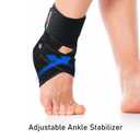 2 Pack Ankle Brace With Side Stabilizers,Ankle Sprain Brace for Men & Women Injury Recovery,Joint Pain Relief,Ankle Support for Running Volleyball Basketball (Medium) Left