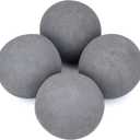Stanbroil Ceramic Balls - 6" Round Fire Stones for Fire Pit Fire Bowl and Fireplace - Set of 4, Gray