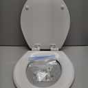 Mayfair Cassel Slow Close Toilet Seat, Easy Clean, Non Slip Premium Wood Seat, Easy Install, Made in USA, Round, White