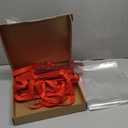 Colarr 12 Pack Baskets for Gifts Empty Bulk Kraft Empty Gift Basket Kit with Handle Wrap Bag Bow DIY Cardboard Market Tray to Fill for Valentine's Wedding Easter Party, 9.8" x 6.5" x 4.3"(Red)