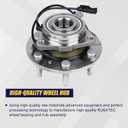 KUSATEC 515160 Front Wheel Bearing and Hub Assembly Compatible with Chevrolet Tahoe Suburban Silverado 2014-2019, GMC Yukon 1500 2014-2019, for Cadillac Escalade XTS 2015-2019, 6 Lug w/ABS