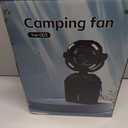 Misting fan with 7L bucket 90Oscillating ,4 Spray Mister 25000mAh Rechargeable Camping fan with Remote Control Stepless Speed and Timer for Patios/CampingWaterproof Design Outdoor Fans (Black)