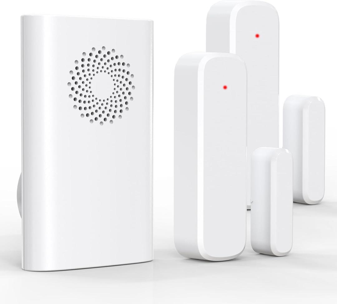 Wireless Door Chime for Business Entering, Door Open Alarm for Kid/Toddler Home Safety (500ft Range 51 Ringer) Door Dinger Buzzer Alert, 1 Receiver +2 Sensor