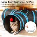 Tempcore Pet Cat Tunnel Tube Cat Toys 3 Way Collapsible, Tunnels for Indoor CatsKitty Bored Peek Hole Toy Ball Cat, Puppy, Kitty, Kitten, Rabbit