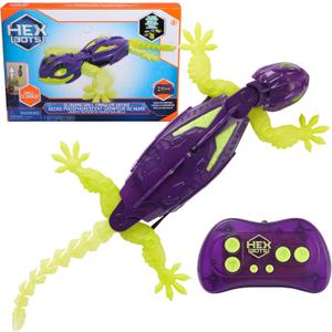 HEX Bots Glow-in-The-Dark Gecko with Official Wall Climber Technology, Rechargeable Remote Control Robot Kids Toys, Prank Toys for Boys & Girls Ages 4 & Up (Multicolor)