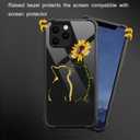 CARLOCA Compatible with iPhone 13 Mini Case,Yellow Cat Sunflower Graphic Design Shockproof Anti-Scratch Drop Protection Case for iPhone 13 Mini