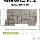 Ekena Millwork 49"W x 24 1/2"H x 1 1/4"D Castle Rock Stacked Stone, StoneWall Faux Stone Siding Panel, Sandstone