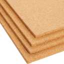 Juvale Cork Board Tiles - 12 x 12 in, 1/4 in Thick, 4-Pack Brown Square - Corkboard for Office & Bulletin Boards for Walls - Crafts, Coasters & Trivets