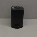 CEROELDA Small Trash Can with Lid-5L/1.3 Gal,Stainless Steel Outdoor Dog Poop Garbage Can-Farmhouse Retro Metal Waste Bin w/Step Pedal for Bathroom Bedroom Office-Soft Close-Black