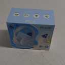 iClever Kids Bluetooth Headphones with LED Lights, 43H Playtime, Type-C Fast Charging, BTH18 Safe Volume 74/85dBA, Bluetooth5.3,Toddler Headphones Aux Cord for iPad/Tablet/Travel/School, Blue