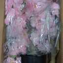 OUSHENG Artificial Cherry Blossom Tree, Fake Plants Indoor Decor, Faux Pink Sakura Flowers for Living Room Home House Entryway Bedroom Office Inside Decorations, 4FT