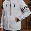 Men's Sports Jacket Thermal Fleece-Lined Midweight Casual Zip Up Hoodies (S-XXL) (Gray, XL)