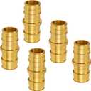 Pex-A 3/4" Straight Brass Coupling, Expansion Pex F1960 Coupler 3/4 Inch No Lead Brass, For Use in Pex-A-Tubing Connection (Pack of 5)