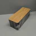 2 Pack Large Cable Management Box  Wooden Style Cord Organizer Box and Cover for TV Wires, Computer, Router, USB Hub and Under Desk Power Strip  Safe ABS Material and Baby-Pets Proof Lock (Black)