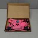 PoyPet No Pull Dog Harness, No Choke Reflective Dog Vest, Adjustable Pet Harnesses with Easy Control Padded Handle for  Medium  Dogs(Pink Matching Trim,M)