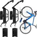 Swivel Bike Wall Mount, 2 PACK Heavy Duty Bike Rack for Garage Storage, Space-Saving Vertical Bicycle Hanger Holds 66 lbs, Adjustable Rotation, Anti-Rust, for Cyclists Homeowners Families