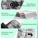 Shutter Exhaust Fan with Thermostat & Speed Control, 1030 CFM,1688RPM, Upgrade 12 inch Wall Mount Attic Vent Fan for Chicken Coops, Greenhouse, Gable, Barn, Garage, Shed Ventilator