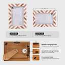 Handicrafts Home 4x6 Picture Frame Brown, Handmade Bone Inlay Photo Frame, Tabletop or Wall Mount Decorative Frame for Desk, Shelf, Living Room or Bedroom