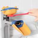 Faucet Handle Extender Set, Faucet Extender for Kids Child Sink Extender Kids Hand Wash Helper Faucet Extender for Bathroom Sink-Blue Yellow