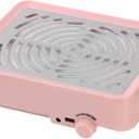 Nail Dust Vacuum Cleaner, Low Noise Nail Dust Vacuum Cleaner Suction Fan Nail Art Machine for Acrylic Nails, Pink