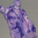 Lukovee Recovery Suit for Dogs, Zipper On Recovery Suit for Female Male Dog, Onesie Abdominal Wounds Cone E-Collar Alternative Prevent Licking Spay Recovery Suit (Small, Purple Tie-dye)