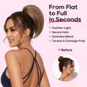 REECHO Ponytail Extension, 8" Short Mini Claw Clip Pony Tail Hair Extensions Natural Soft Feather-Light Tension-Free Ponytail Hairpiece for Women - Honey Blonde with Highlights