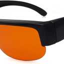 Eyekepper 100% Blue Light Reduction Fitover Anti-Blue Blocking Computer Eyeglasses with Amber Lenses