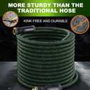 Relxitl Garden Hose, Flexible Water Hose, Ultra Lightweight Non-Expanding hose with 10 Function Sprayer, Leak proof, Pressure Resistant for Yard, Outdoor (Green, 50FT)